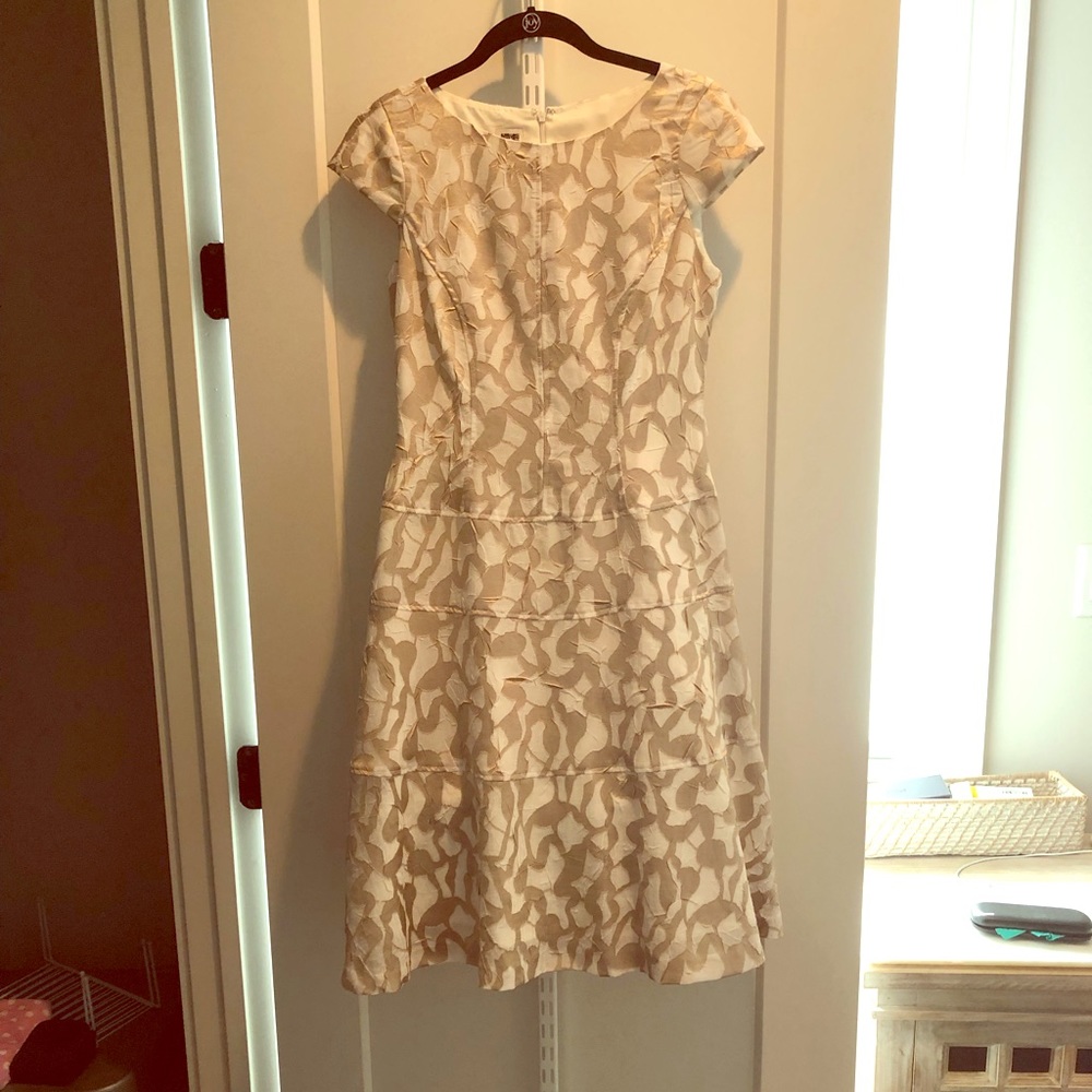 Anne Klein Cap Sleeve Fit and Flare Dress